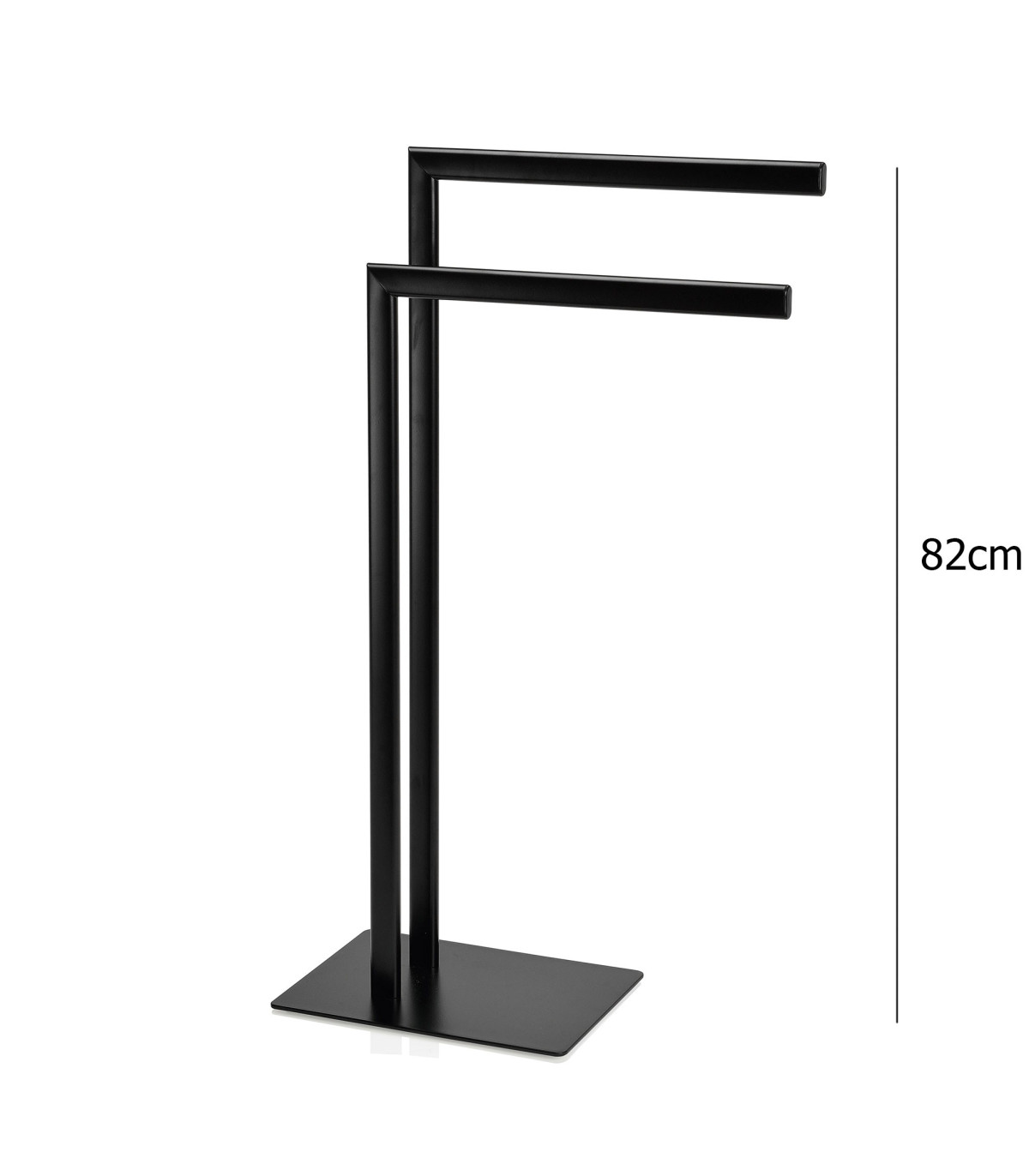 Wadiga Porte-Serviettes à Poser En Métal Noir Mat