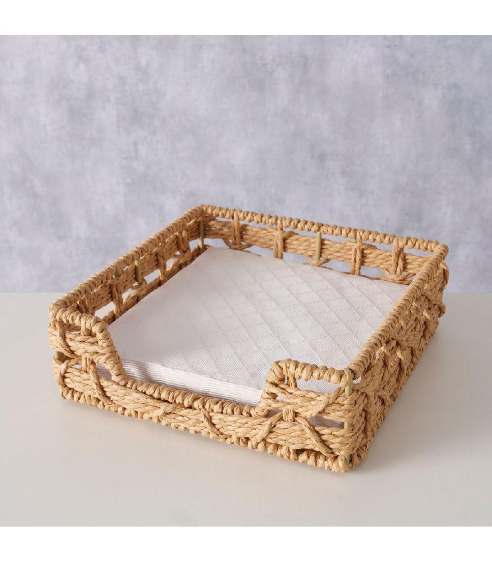 Wadiga Porte Serviettes En Papier Tressé 19x19x6cm
