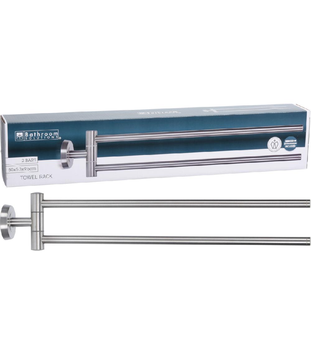 Wadiga Porte-Serviettes Mural En Inox 2 Bras
