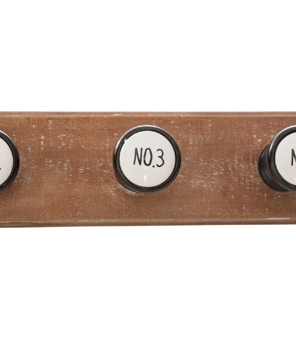 Wadiga Portemanteau Bois Et Céramique 66.3x8.5x9cm