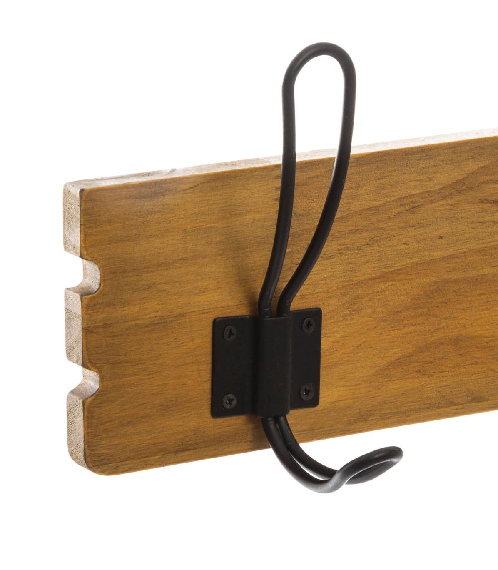 Wadiga Portemanteau Bois Et Métal 64x9.5x14cm