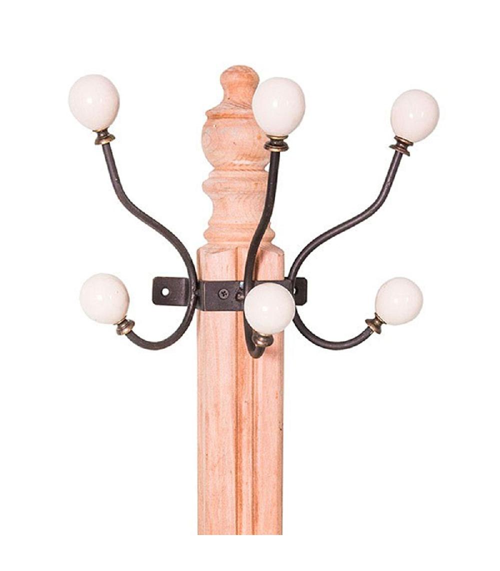 Wadiga Portemanteau Mural Bois Et Métal 25x11x56cm