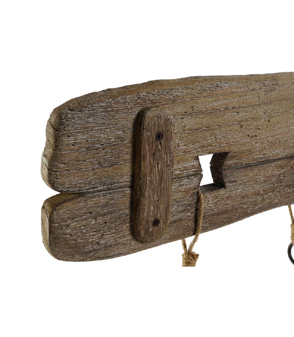 Wadiga Portemanteau Mural Bois Et Métal 99x3x31cm