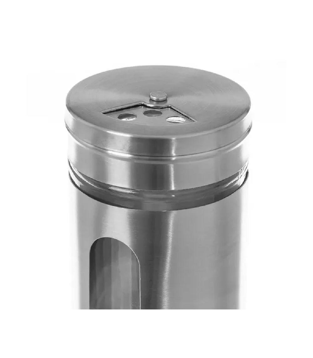 Wadiga Pot à épices Rond En Métal Et Verre
