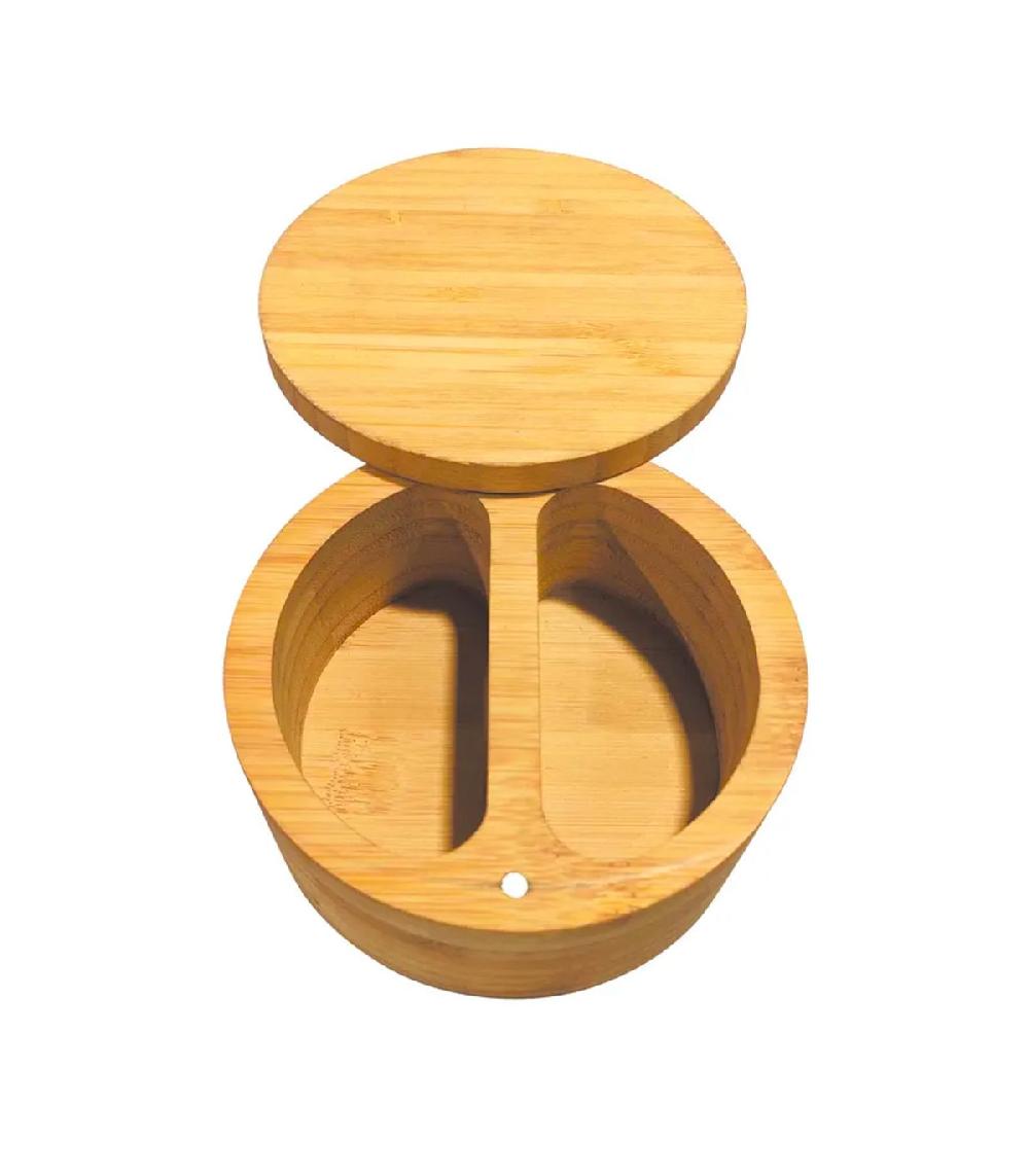 Wadiga Pot à Sel Et Poivre Bambou 12x12x6cm