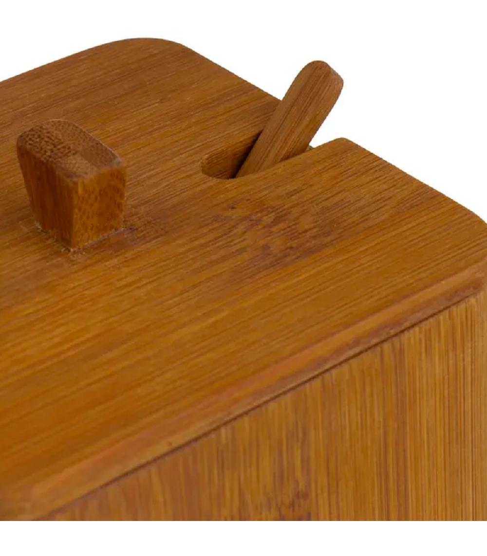 Wadiga Pot à Sel Ou Sucre En Bambou 10x10x6.5cm