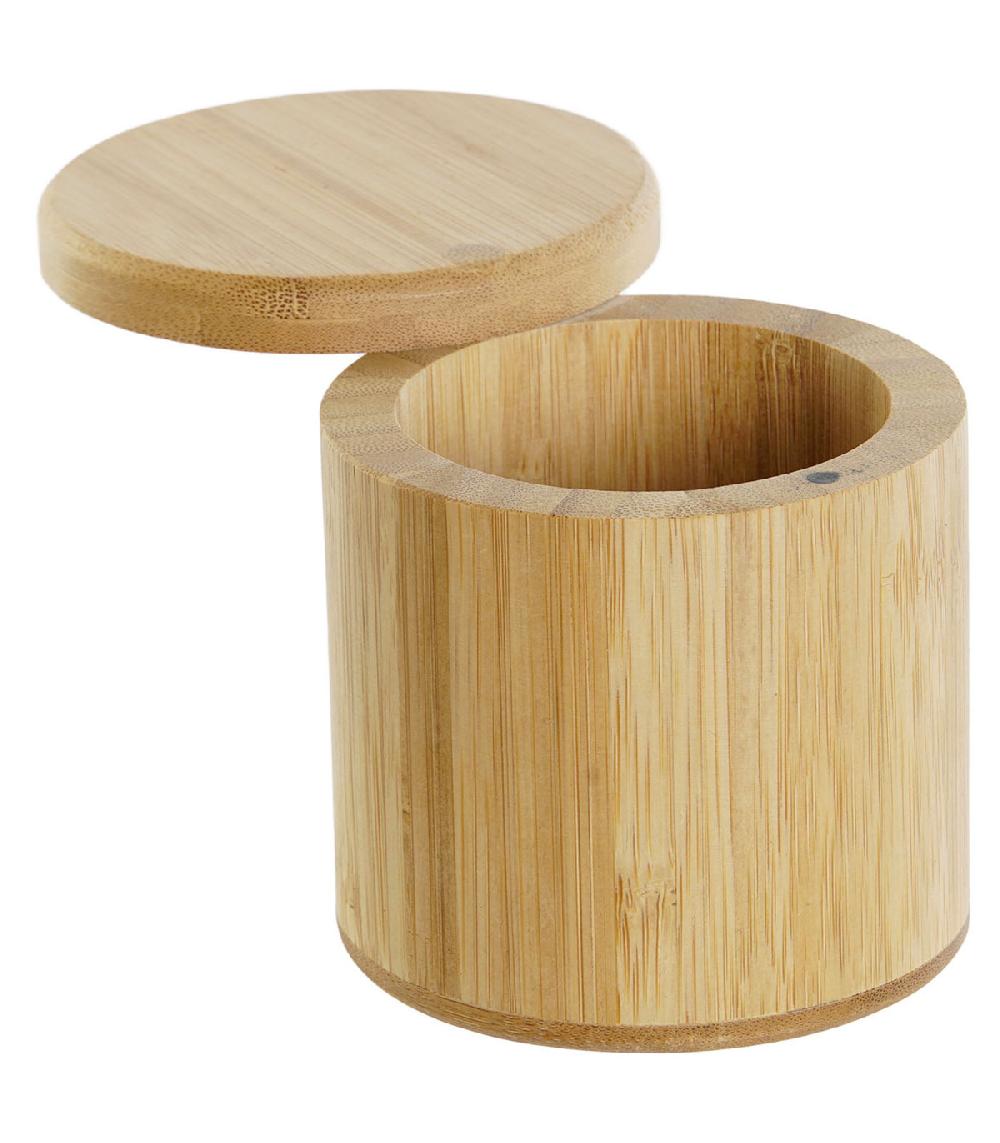 Wadiga Pot à Sel Rond Bambou 8 5x8 5x8 5cm
