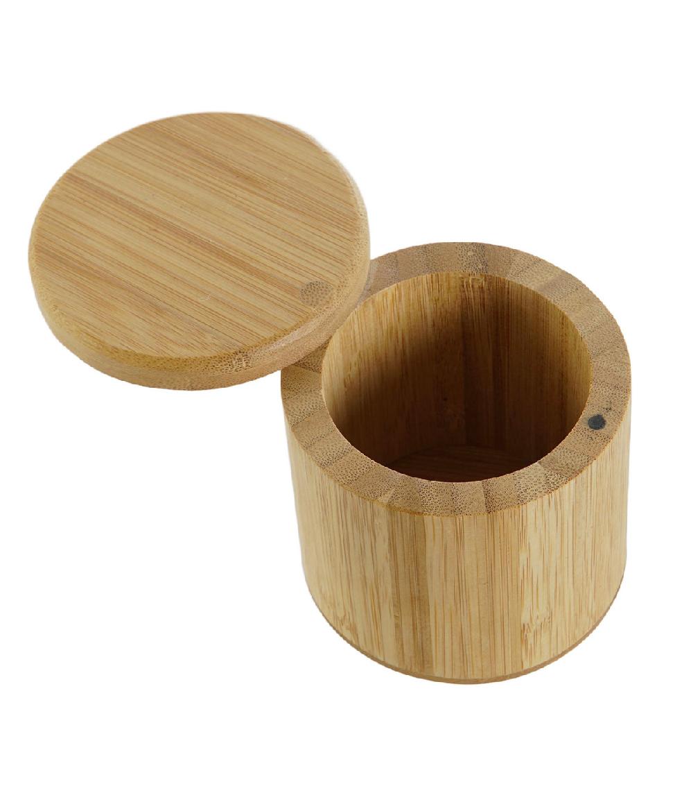 Wadiga Pot à Sel Rond Bambou 8 5x8 5x8 5cm