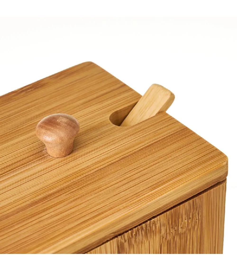 Wadiga Pot à Sucre Ou Sel En Bambou 10x10x9.5cm