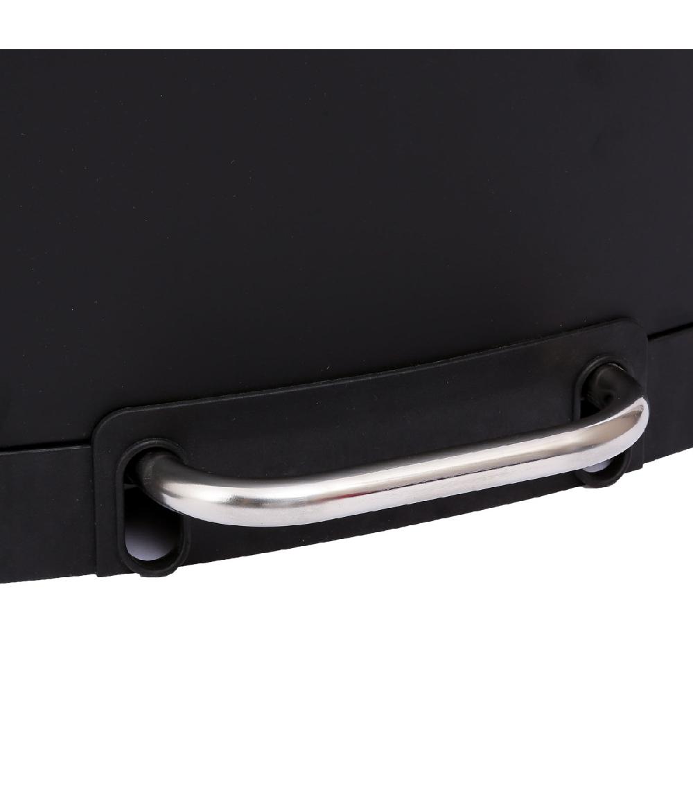 Wadiga Poubelle De Cuisine En Métal Noir - 30L