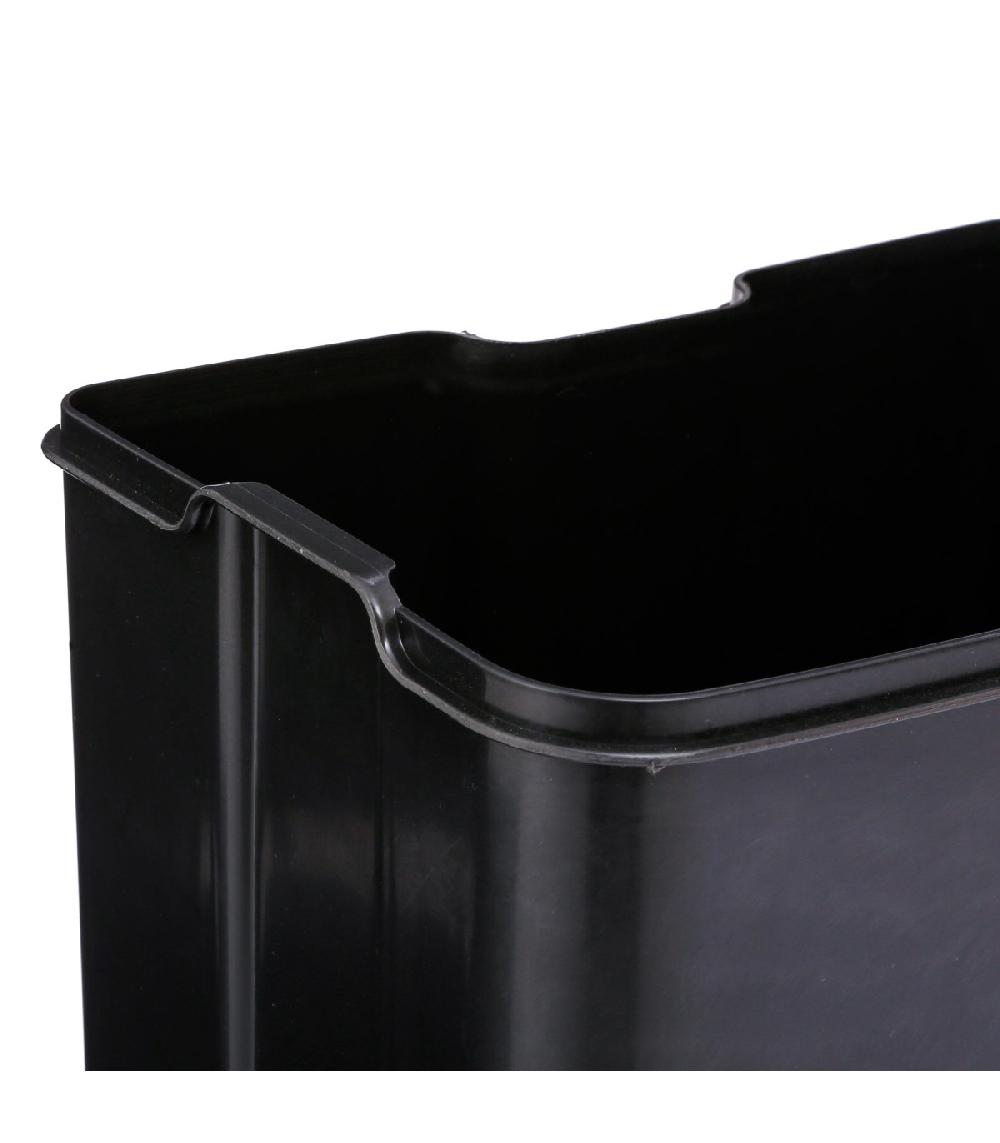 Wadiga Poubelle De Cuisine En Métal Noir - 30L