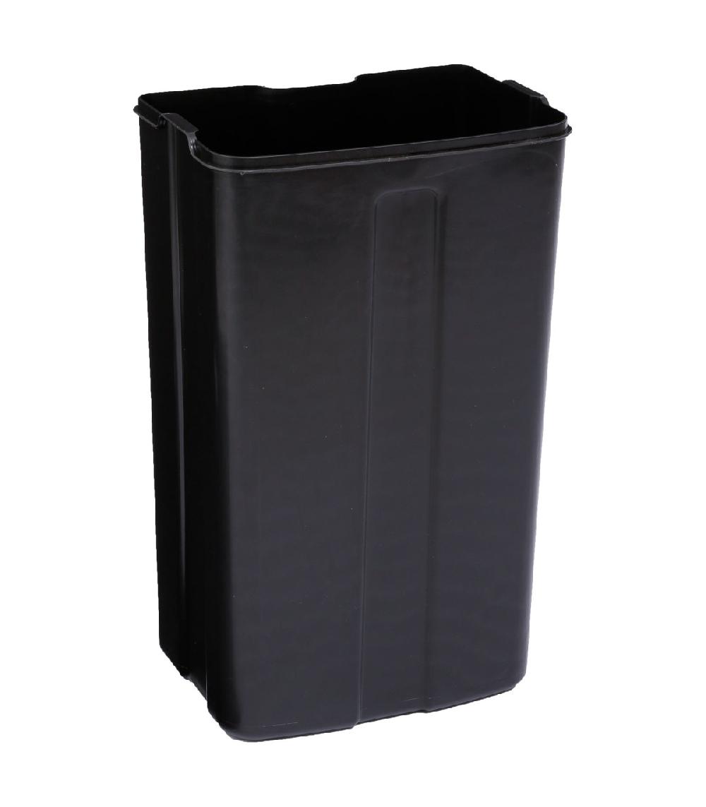 Wadiga Poubelle De Cuisine En Métal Noir - 30L