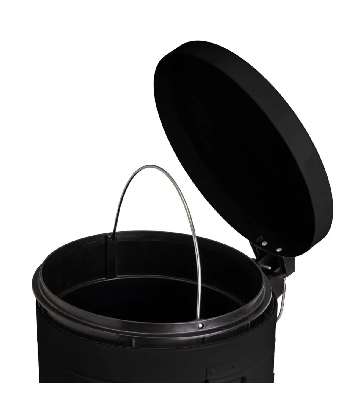 Wadiga Poubelle De Cuisine Rétro En Métal Noir 20L