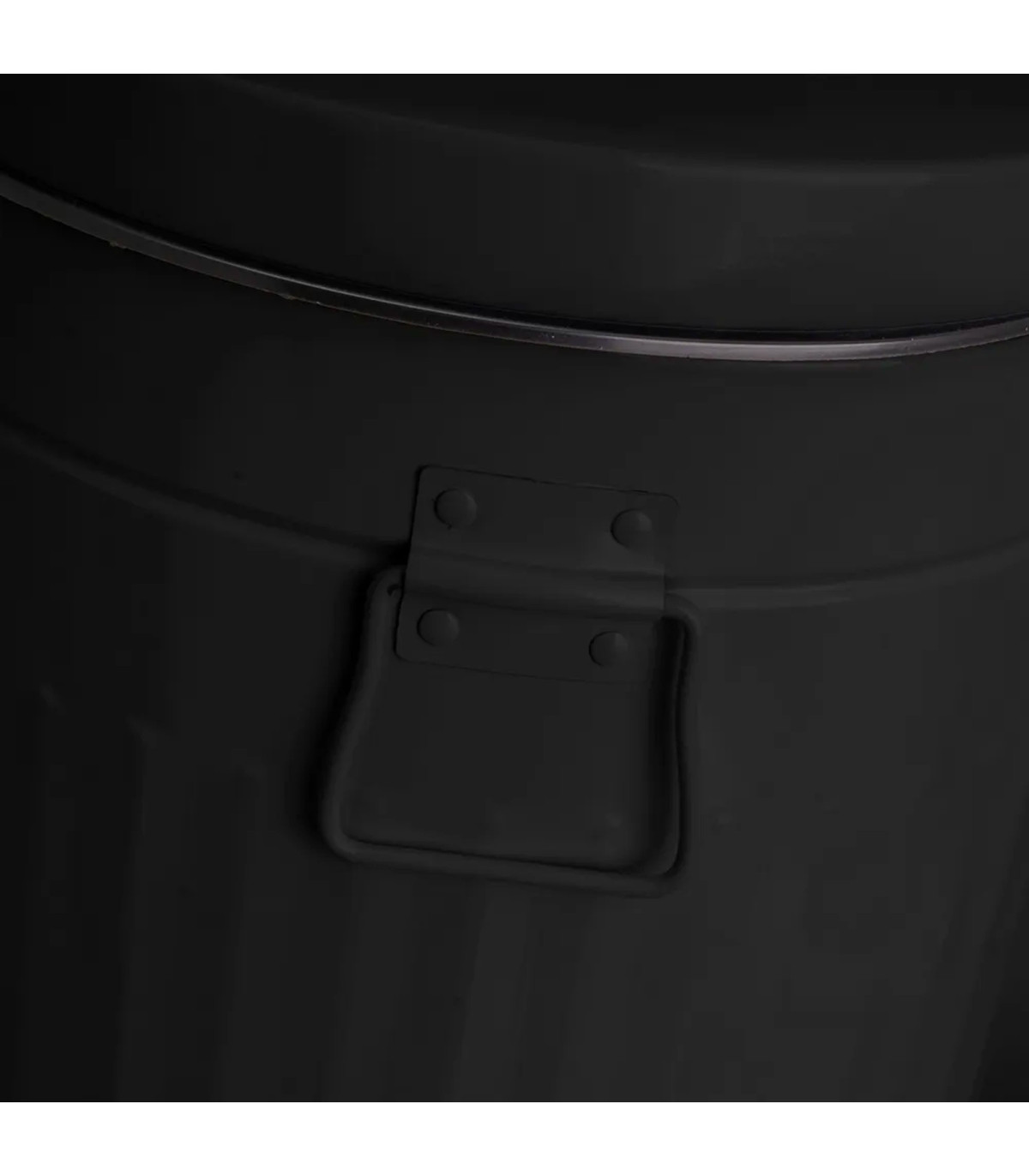 Wadiga Poubelle De Cuisine Rétro En Métal Noir 20L