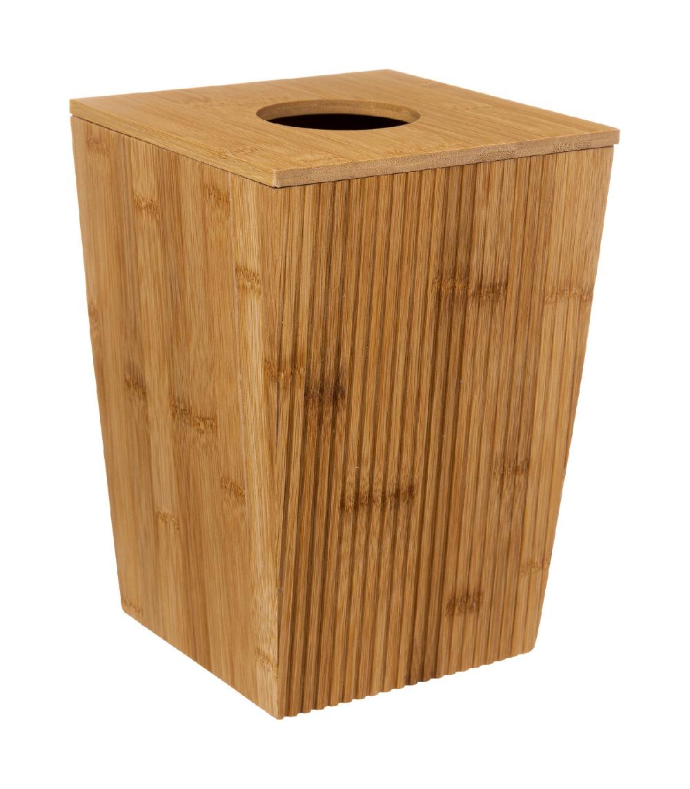 wadiga Poubelle salle de bain bambou - 6L