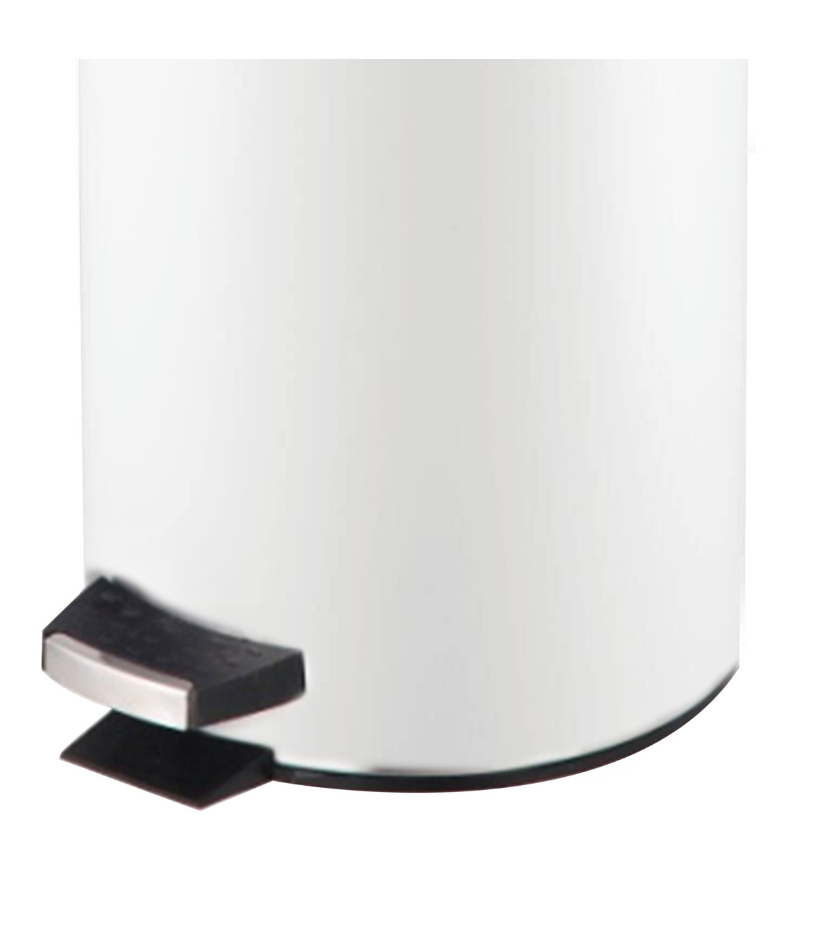 Wadiga Poubelle Salle De Bain Métal Blanc Ronde 5L