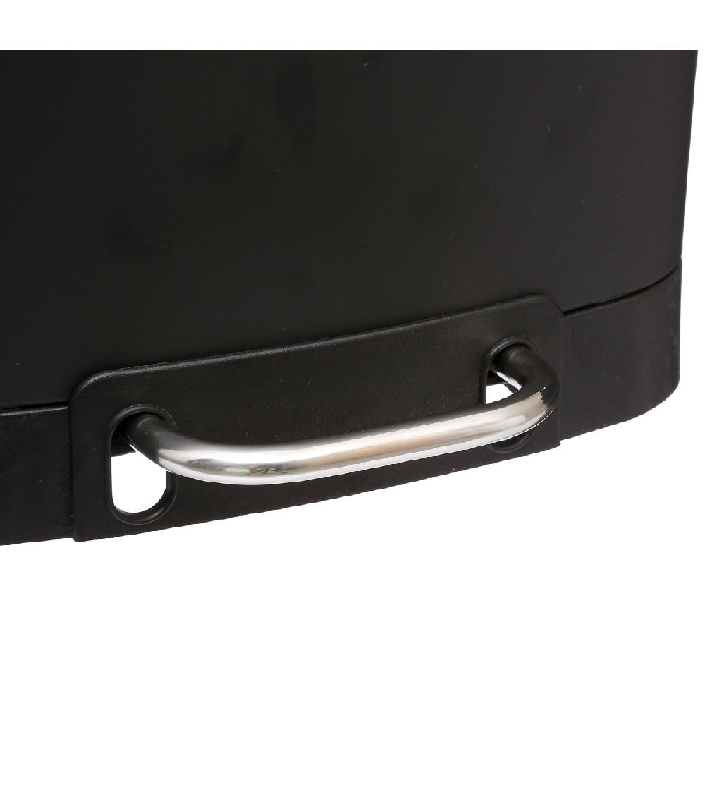 Wadiga Poubelle Salle De Bain Métal Noir - 6L