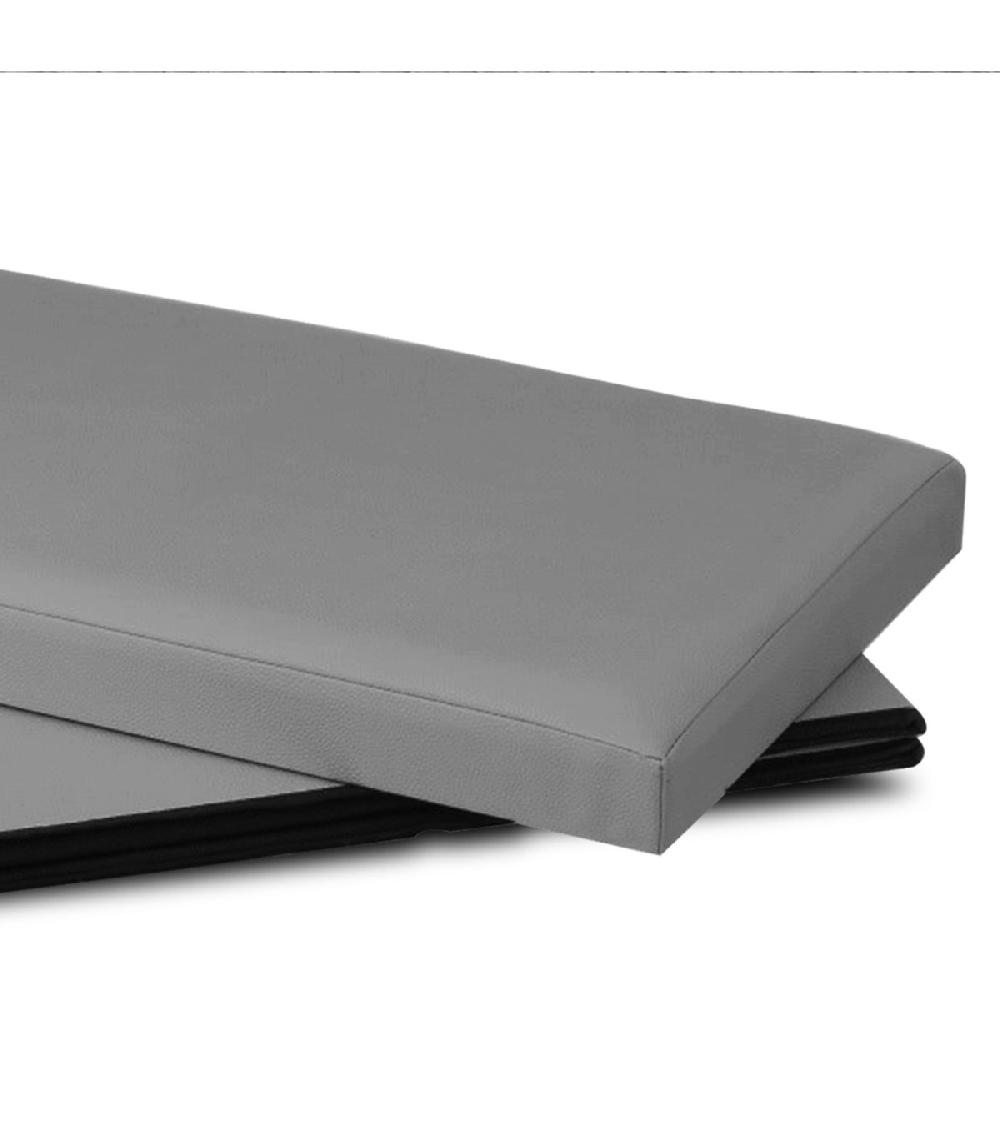 Wadiga Pouf Coffre De Rangement Gris 76x38x38cm