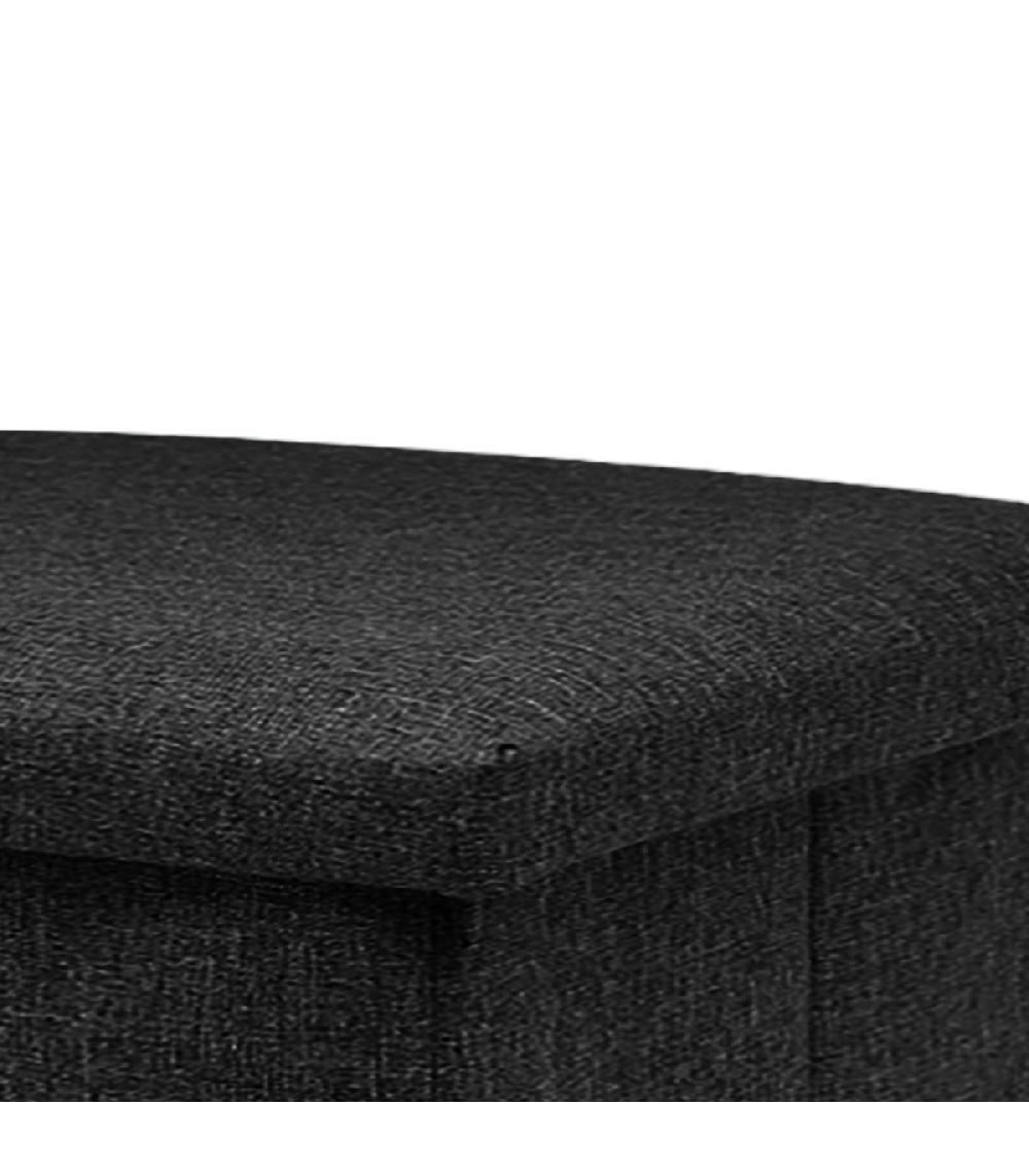 Wadiga Pouf Coffre De Rangement Noir 76x38x38cm