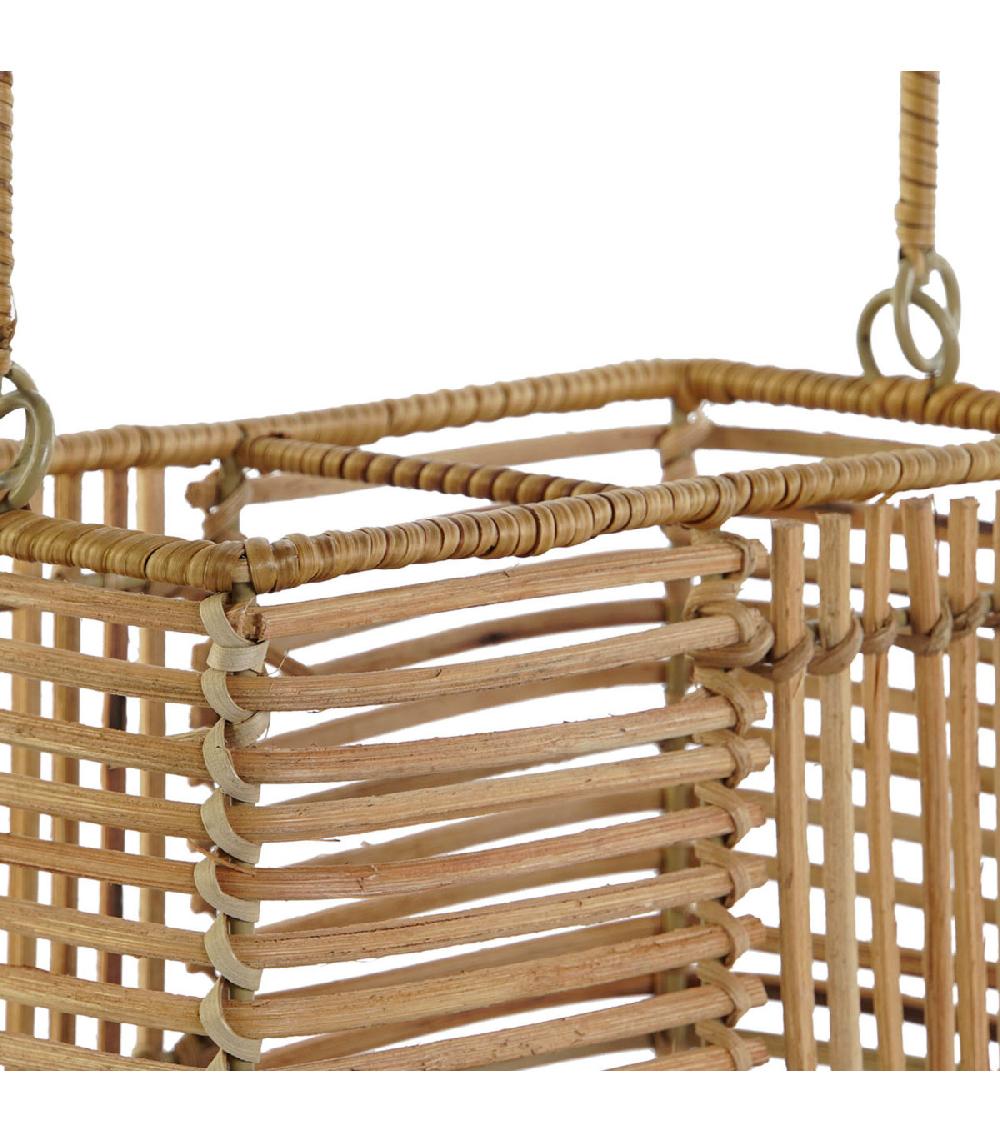 Wadiga Range-couvert En Métal Et Rotin 20x10x12cm