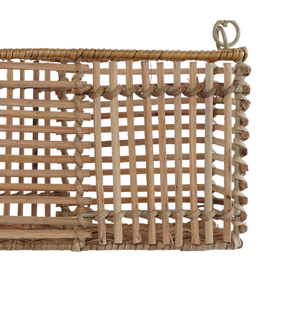 Wadiga Range-couvert En Métal Et Rotin 20x10x12cm