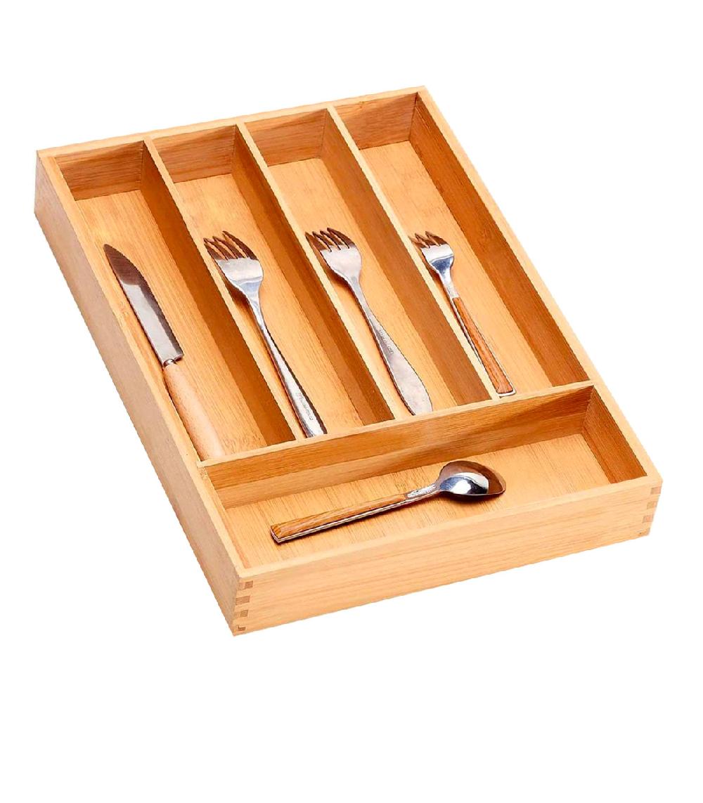 Wadiga Range-couverts Bambou 5 Compartiments