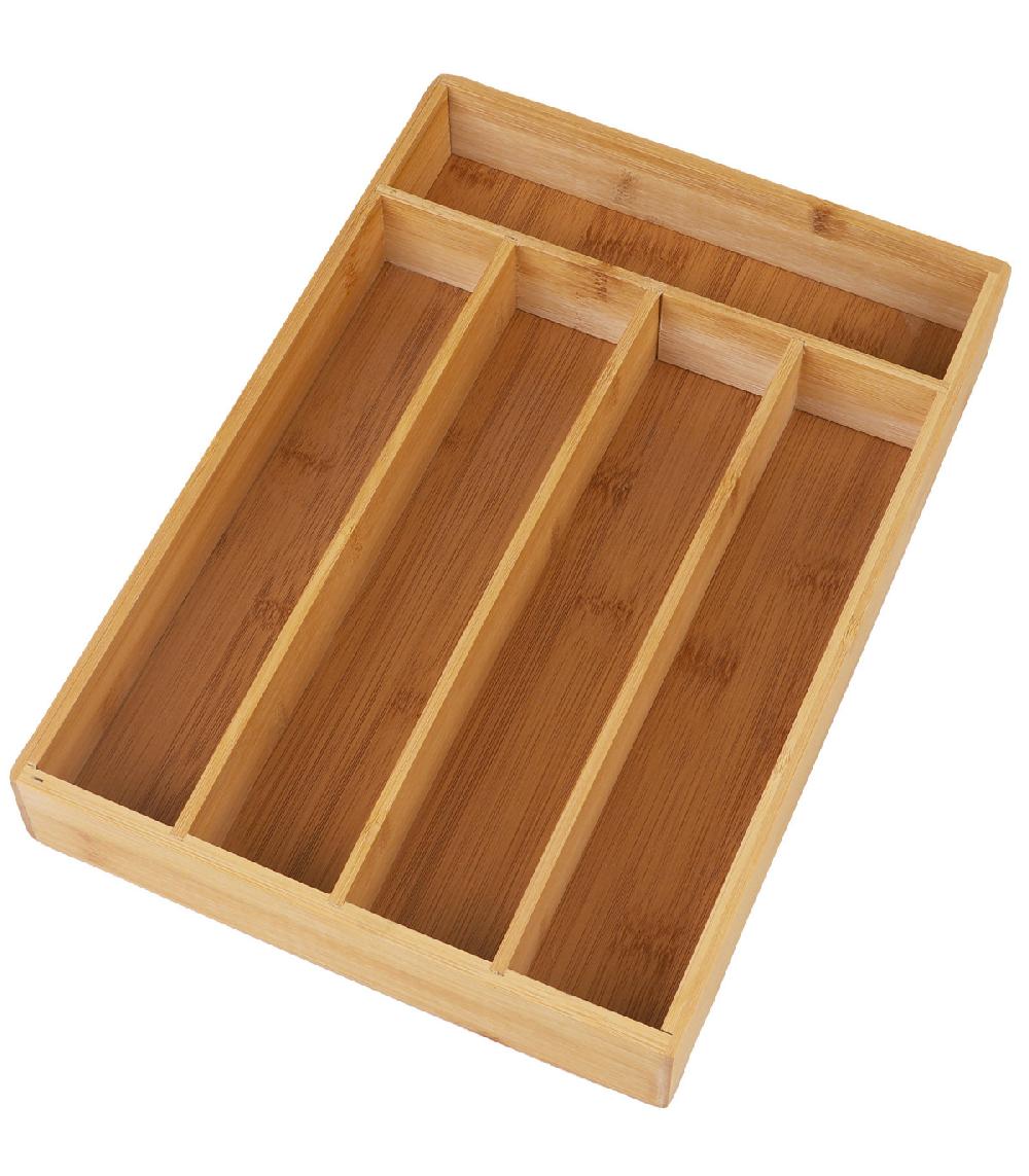 wadiga Range-couverts bambou 5 compartiments
