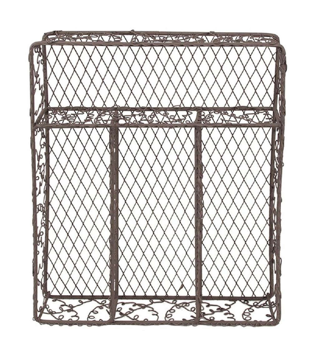 wadiga Range-couverts en fer marron 31x25x7cm