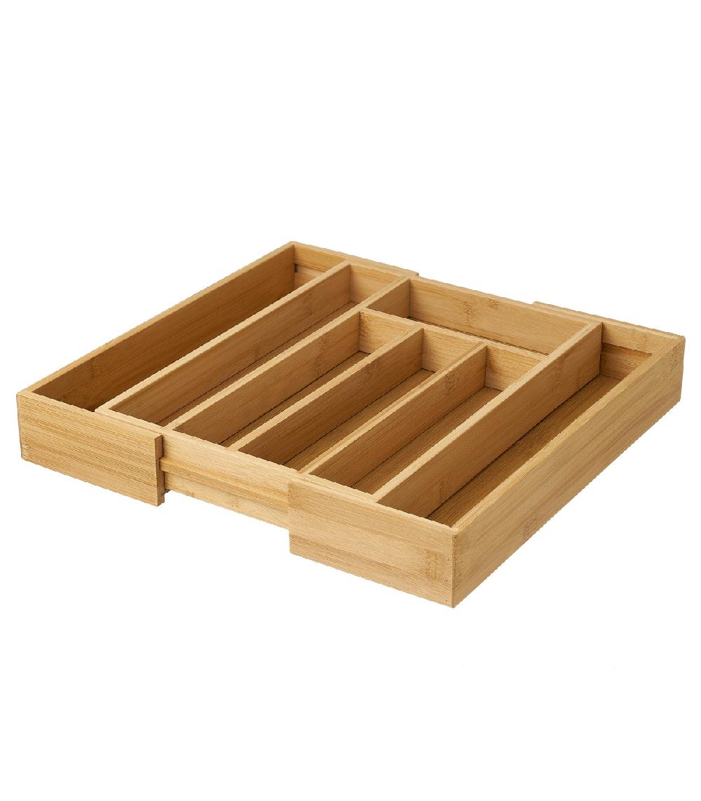 wadiga Range-Couverts Organiseur Bambou Extensible
