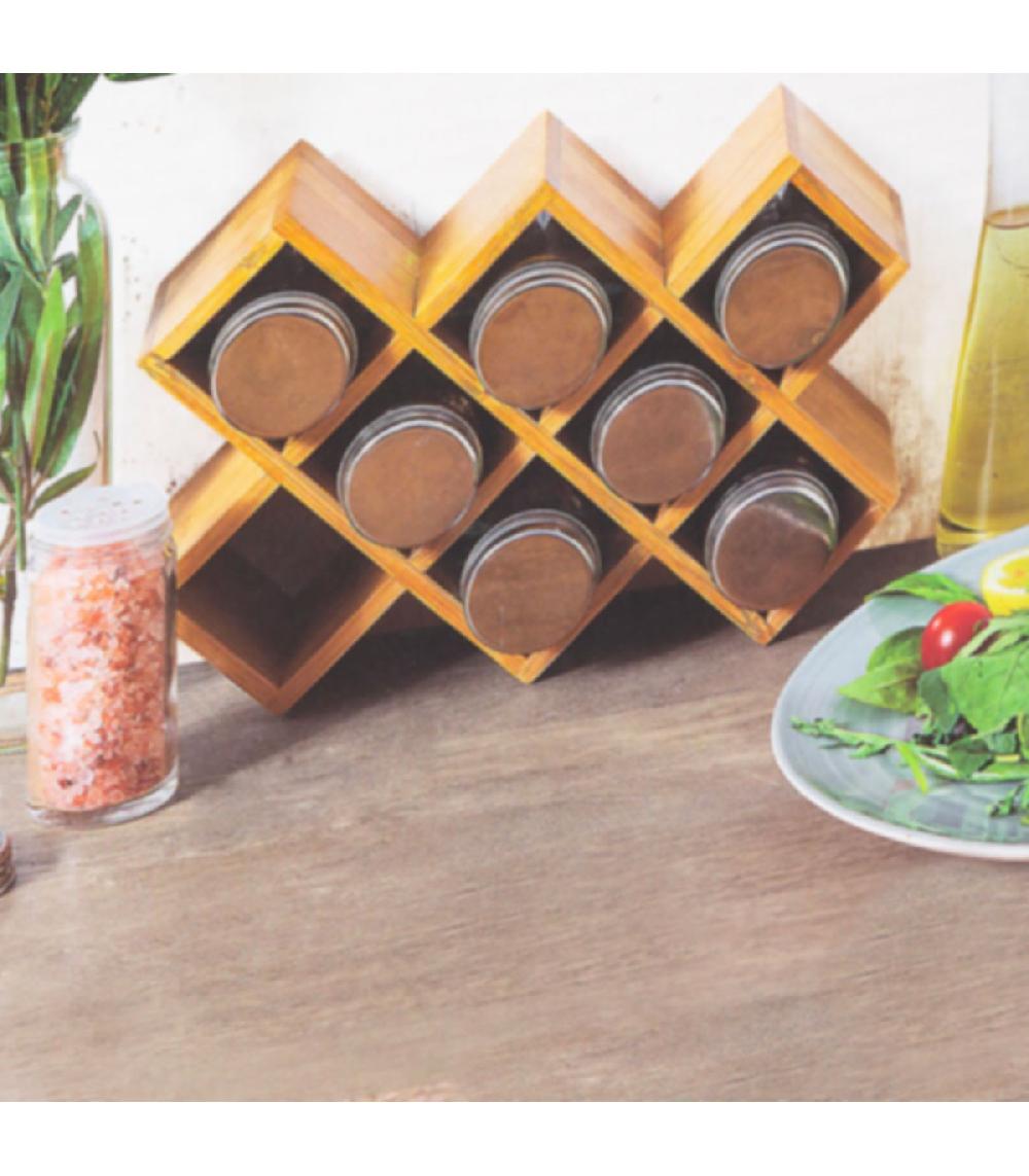 Wadiga Rangement Pots à épices En Bambou