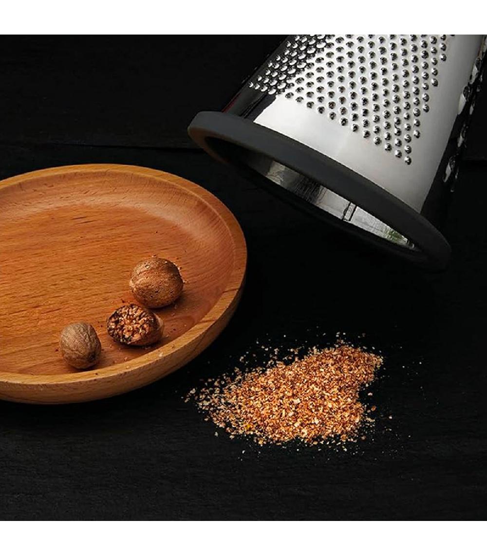 Wadiga Râpe De Cuisine Inox Et Bois 12x12x28cm