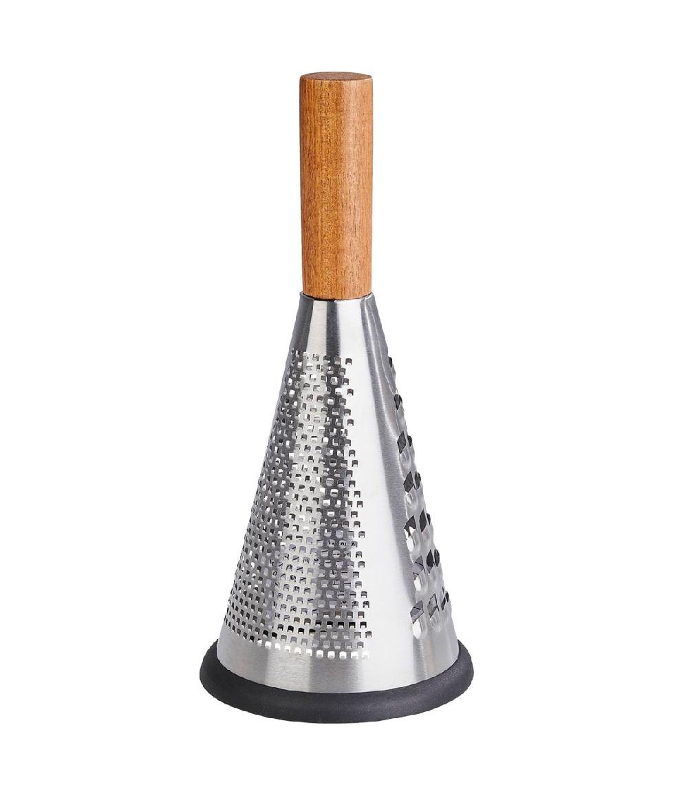 wadiga Râpe de cuisine inox et bois 12x12x28cm