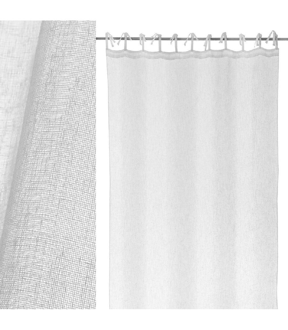 wadiga Rideau blanc effet lin - 140x260cm