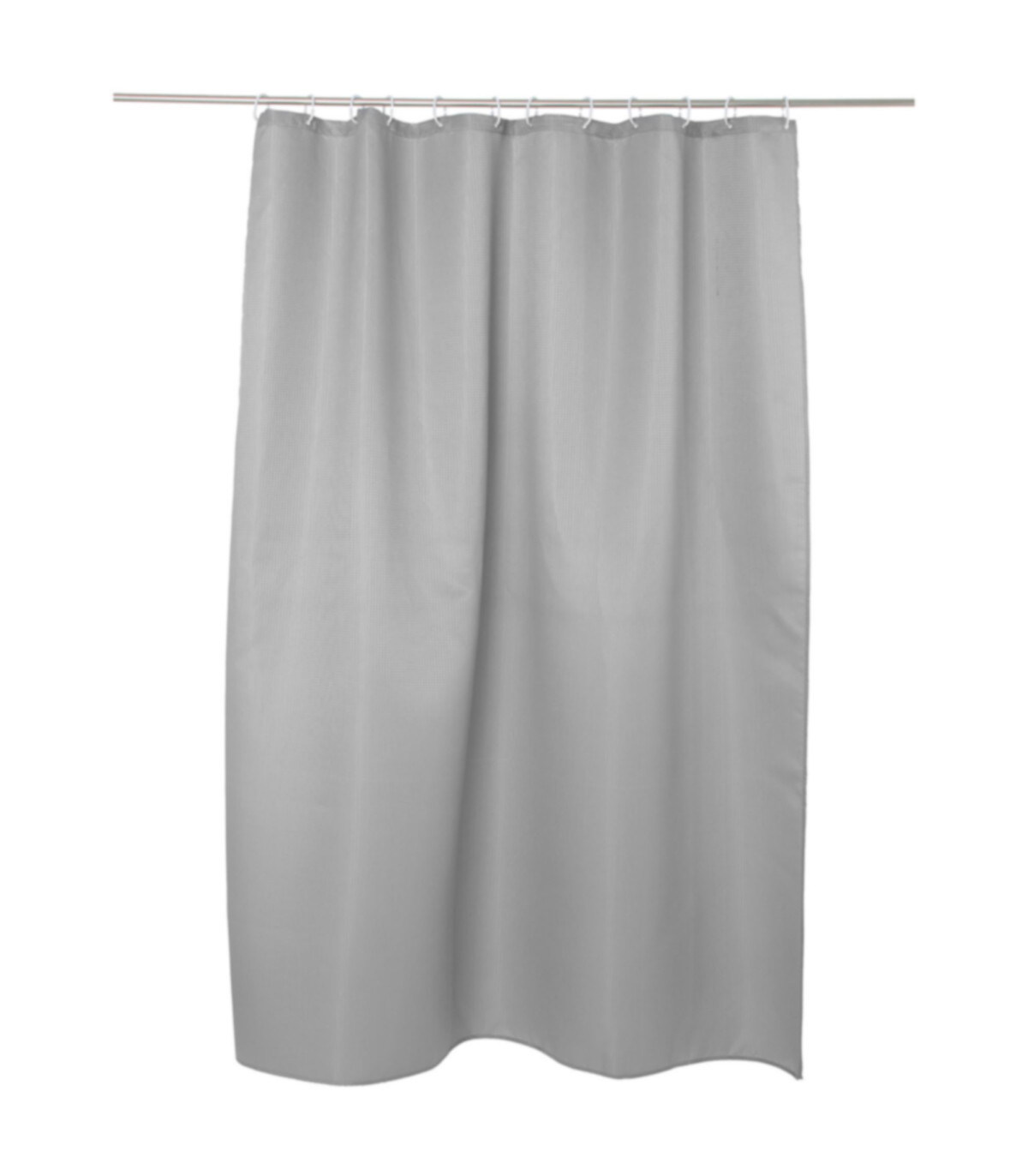 wadiga Rideau de douche tissu nid d'abeille gris