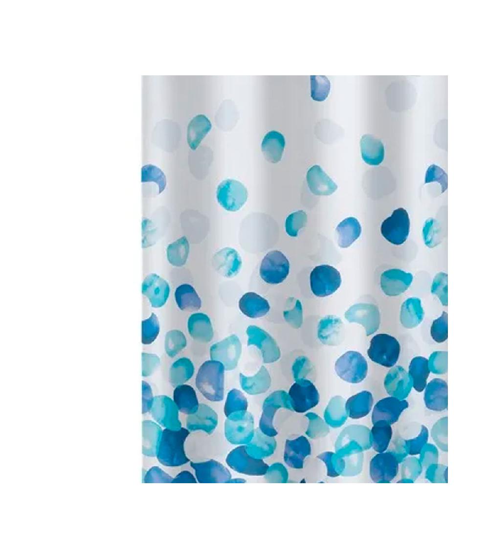 Wadiga Rideau De Douche Tissu Pétales Bleus