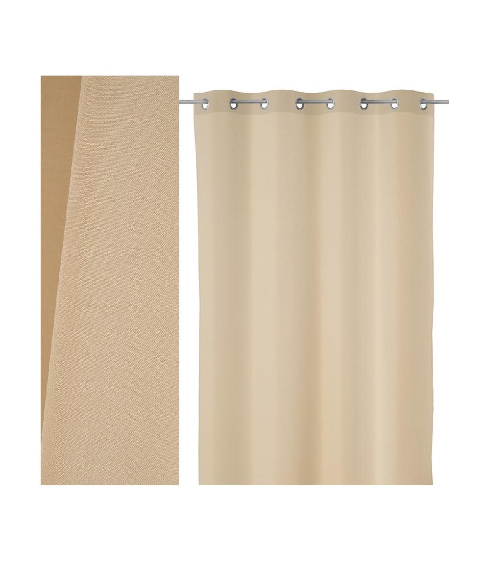 wadiga Rideau toile Oxford beige - 140x260cm