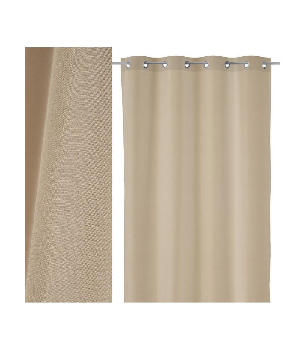 wadiga Rideau toile Oxford beige foncé - 140x260cm