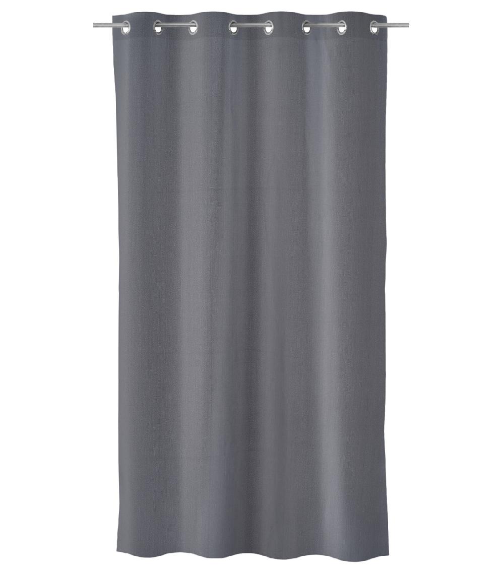 wadiga Rideau toile Oxford gris - 140x260cm