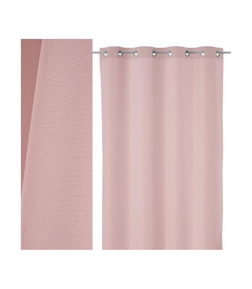 wadiga Rideau toile Oxford vieux rose - 140x260cm