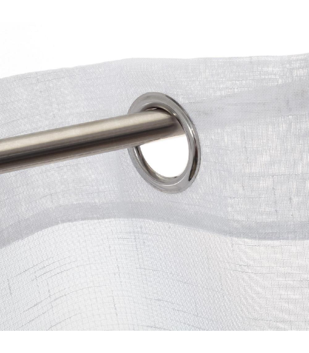 Wadiga Rideau Voilage Blanc Effet Lin - 140x260cm