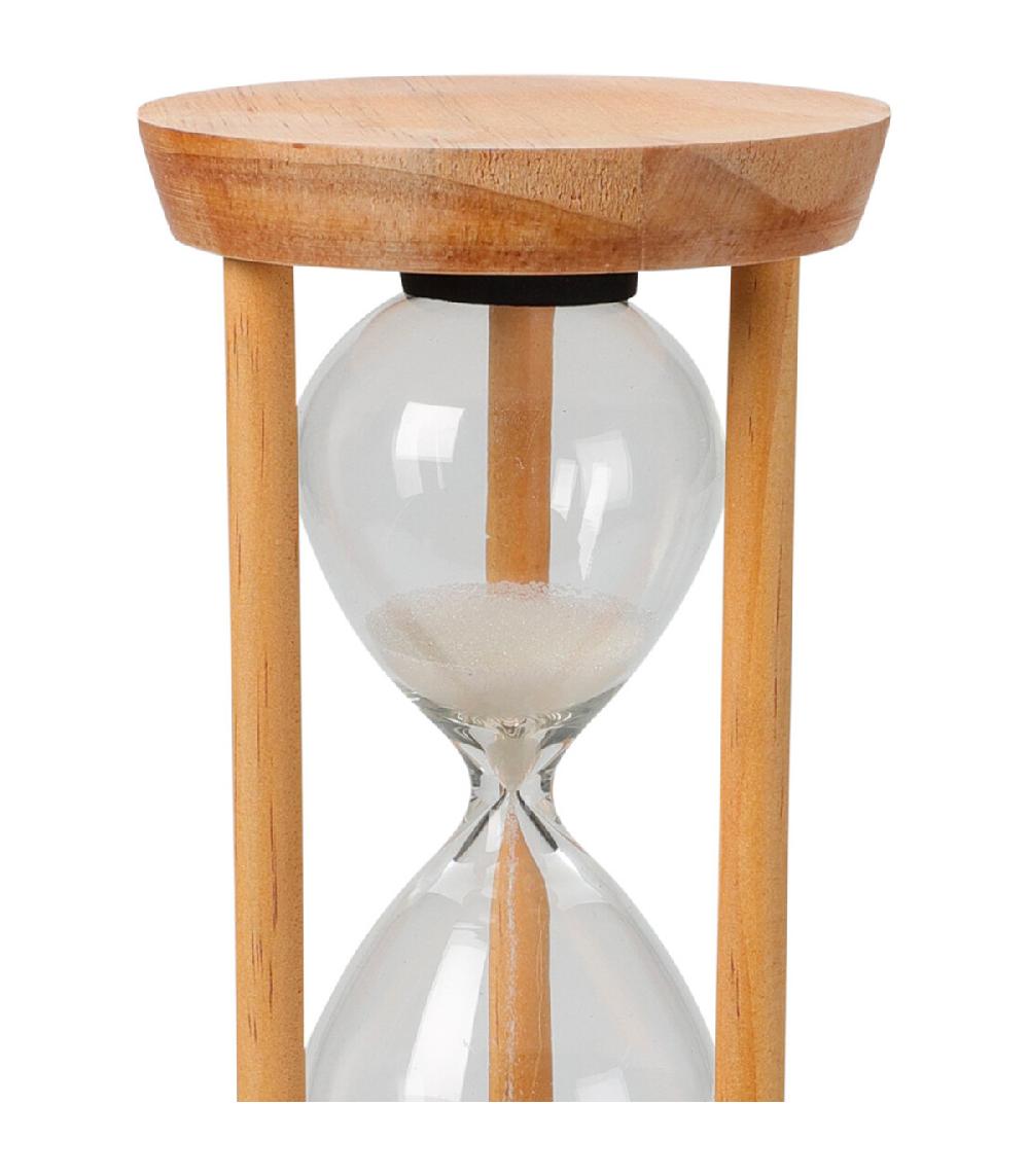 Wadiga Sablier En Bois Et Verre 8x8x16cm
