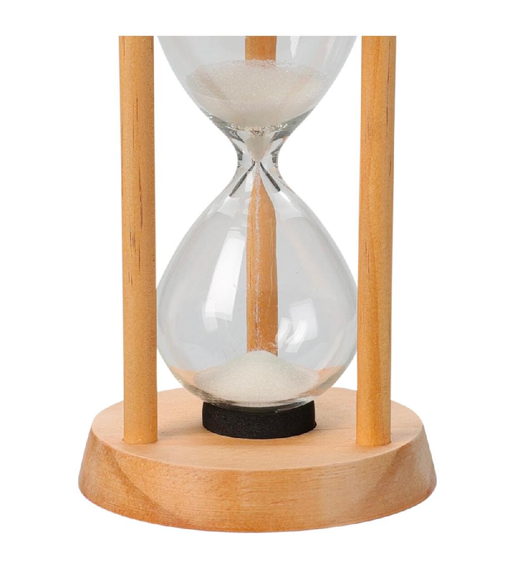Wadiga Sablier En Bois Et Verre 8x8x16cm