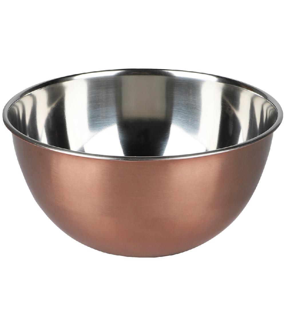 wadiga Saladier en inox doré rose 19x19x9.5cm