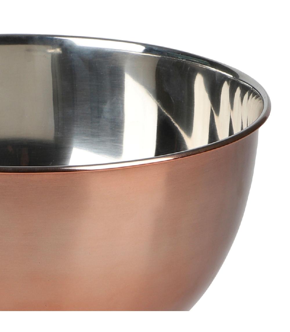 Wadiga Saladier En Inox Doré Rose 25x25x12cm