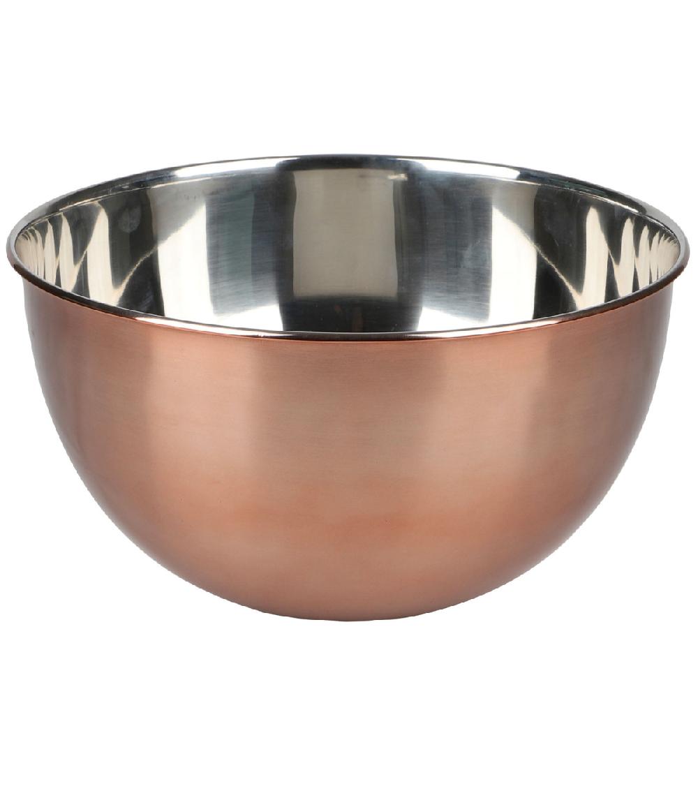 wadiga Saladier en inox doré rose 25x25x12cm