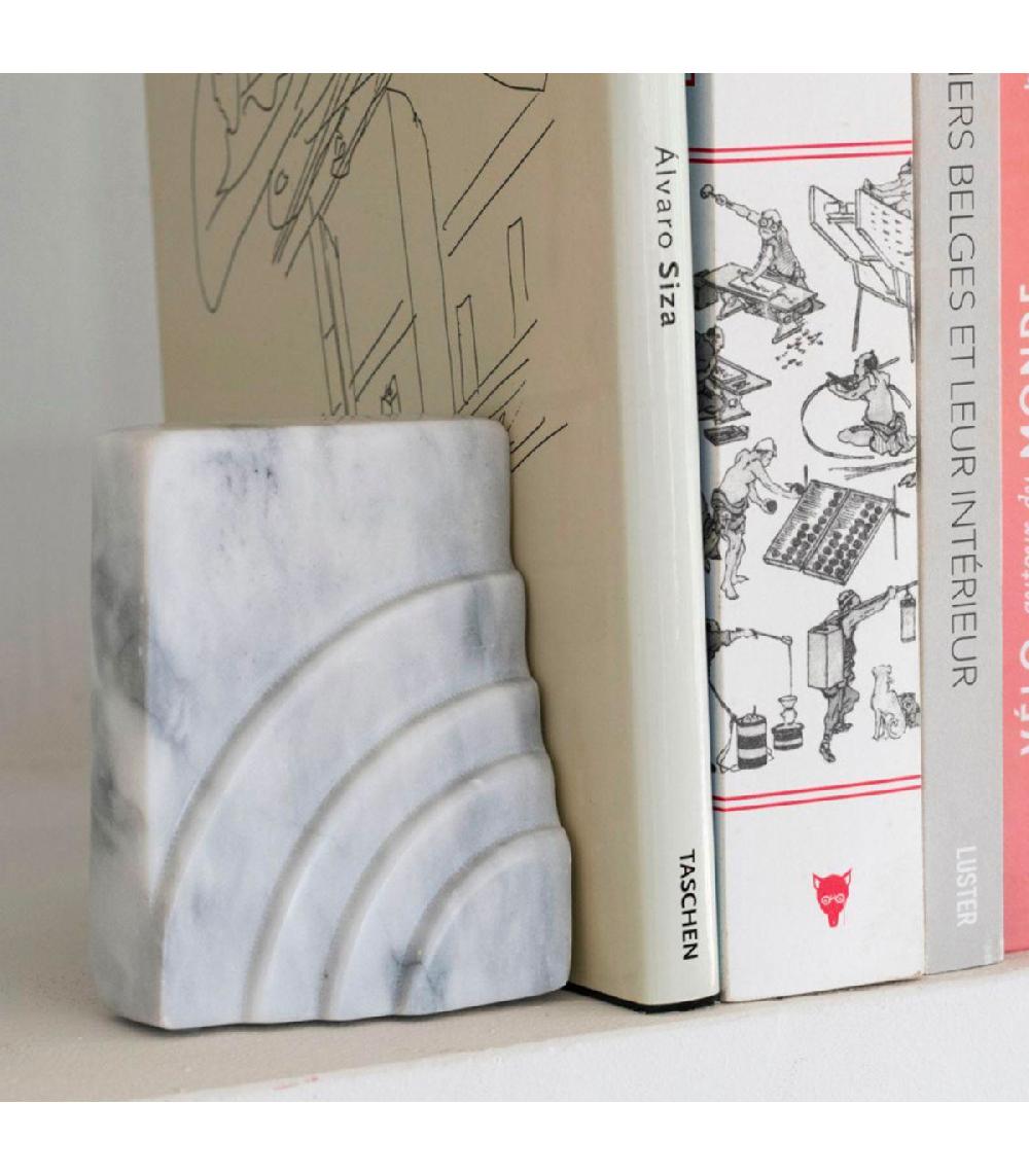 Wadiga Serre-livres En Marbre Blanc 11x5x14cm