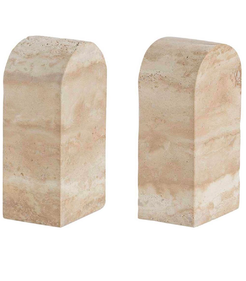 wadiga Serre-livres en travertin 7x5x14cm