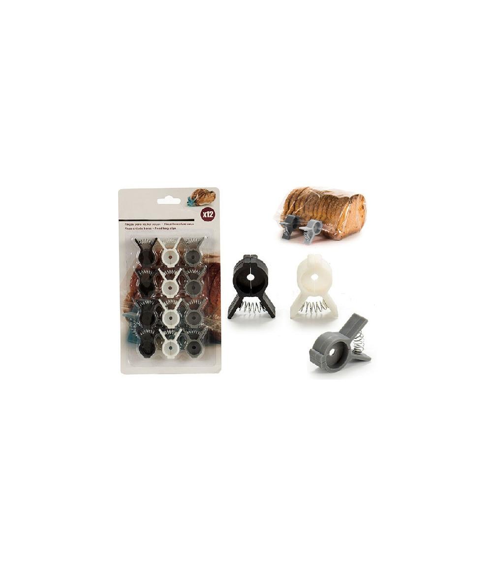 Wadiga Set De 12 Pinces à Sachets Pour Cuisine