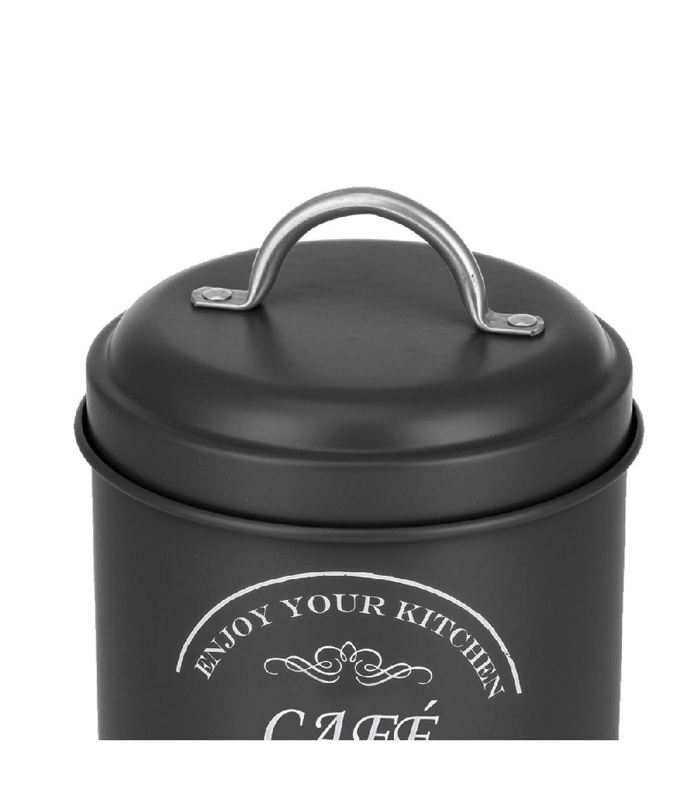 Wadiga Set De 2 Boîtes Thé Et Café En Métal Noir