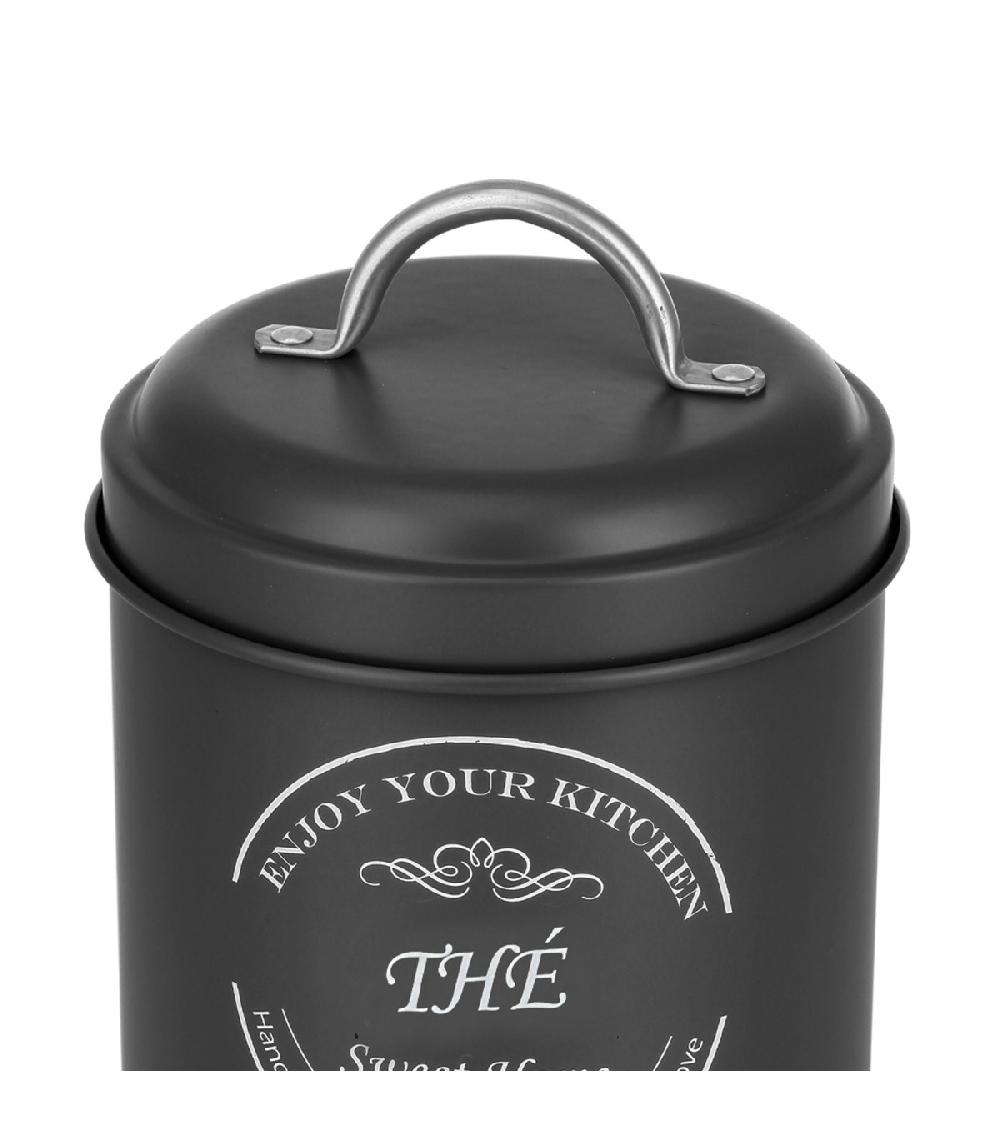 Wadiga Set De 2 Boîtes Thé Et Café En Métal Noir